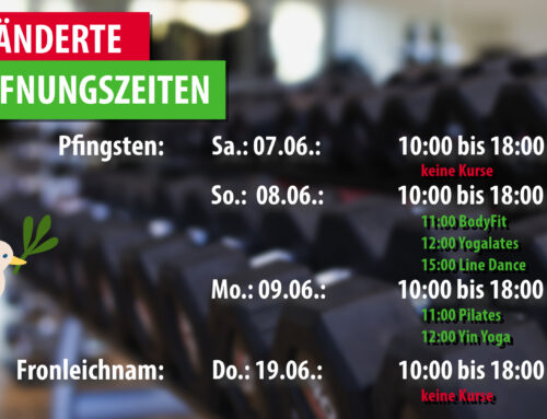 Öffnungszeiten Feiertage Pfingsten & Fronleichnam