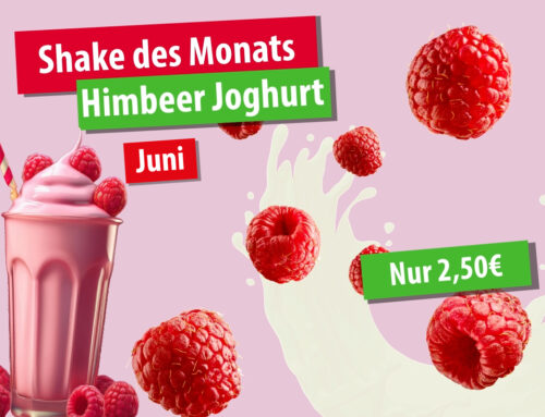 Shake des Monats Juni: Himbeer Joghurt